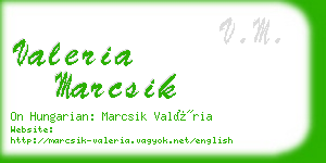 valeria marcsik business card